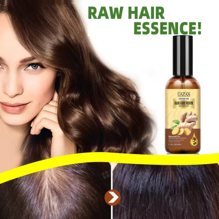 Wholesale 50ml UAZAN Organic Ginger Hair Care Serum Nourishing Scalp Repair Breakage Anti Hair Loss Ginger Hair Growth Oil - Image 6