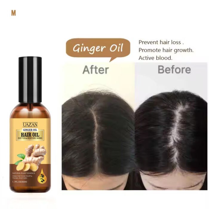 Wholesale 50ml UAZAN Organic Ginger Hair Care Serum Nourishing Scalp Repair Breakage Anti Hair Loss Ginger Hair Growth Oil - Image 5