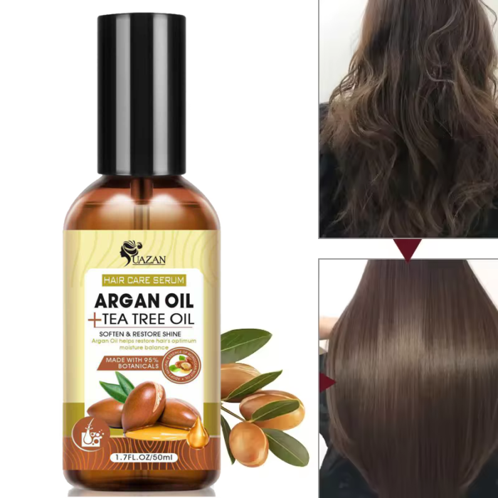Wholesale UAZAN Hair Tonic Serum African Curly Human Hair Wig Shiny Moisturizing Vitamin Argan Oil Hair Growth Serum - Image 2