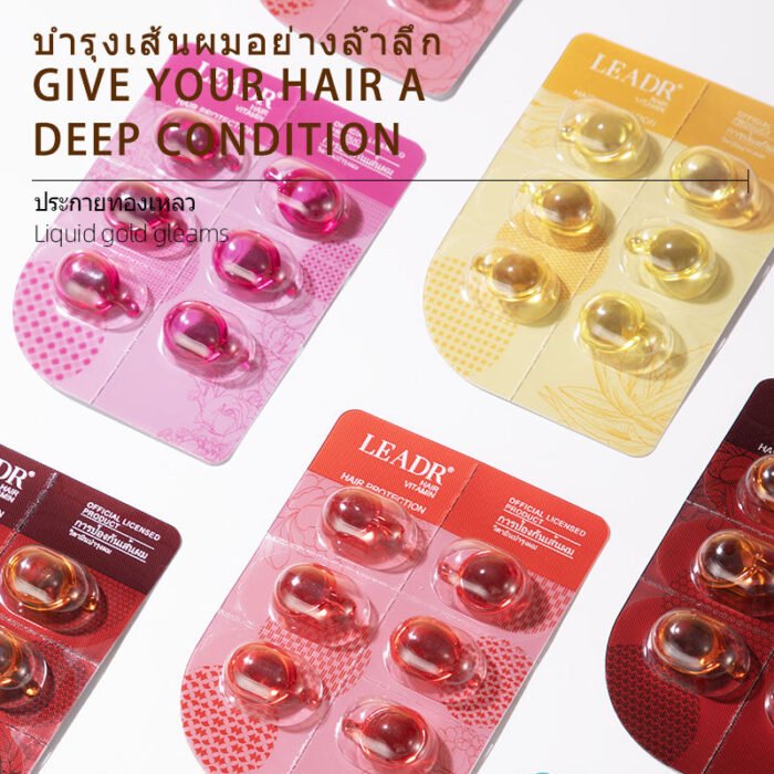 Wholesale LEADR Custom Logo Herbal Aloe Vera Leave In Wig Hair Serum Capsule Shine Smooth Tonic Vitamins Hair Oil Serum - Image 3
