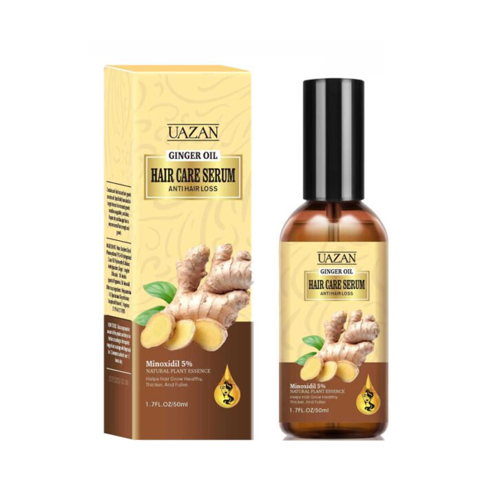 Wholesale 50ml UAZAN Organic Ginger Hair Care Serum Nourishing Scalp Repair Breakage Anti Hair Loss Ginger Hair Growth Oil - Image 7