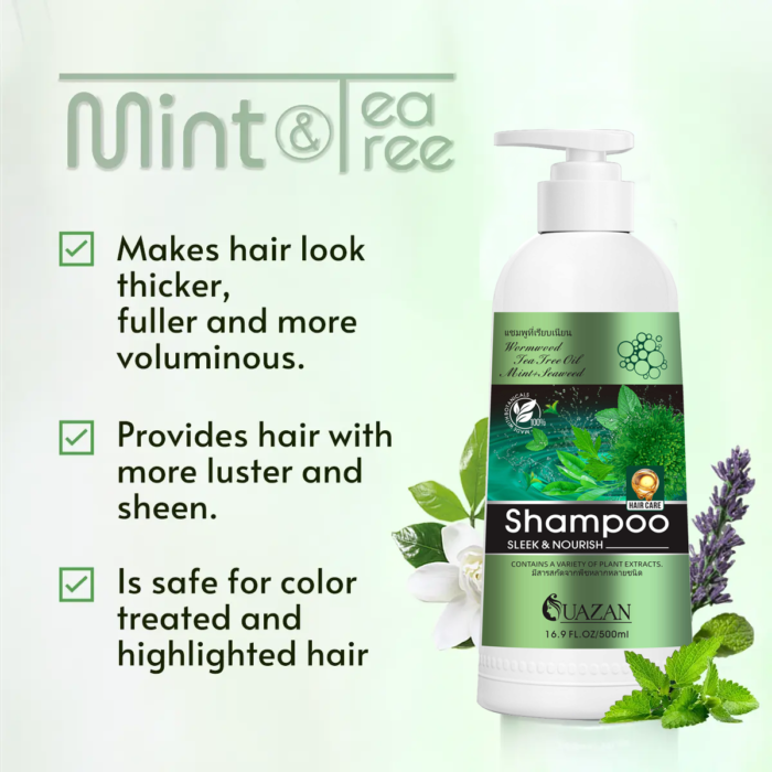 Wholesale UAZAN Factory Oem Natural Organic Vegan Hair Growth Anti-hair Loss Repairing Straight Curly Hair Shampoo And Conditioner Set - Image 4