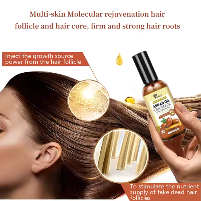 Wholesale UAZAN Hair Tonic Serum African Curly Human Hair Wig Shiny Moisturizing Vitamin Argan Oil Hair Growth Serum - Image 3