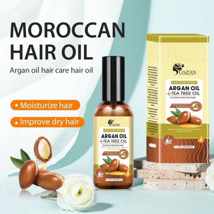 Wholesale UAZAN Hair Tonic Serum African Curly Human Hair Wig Shiny Moisturizing Vitamin Argan Oil Hair Growth Serum