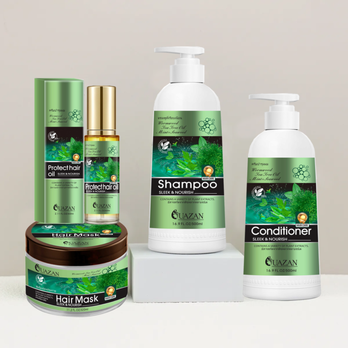 Wholesale UAZAN Factory Oem Natural Organic Vegan Hair Growth Anti-hair Loss Repairing Straight Curly Hair Shampoo And Conditioner Set - Image 7
