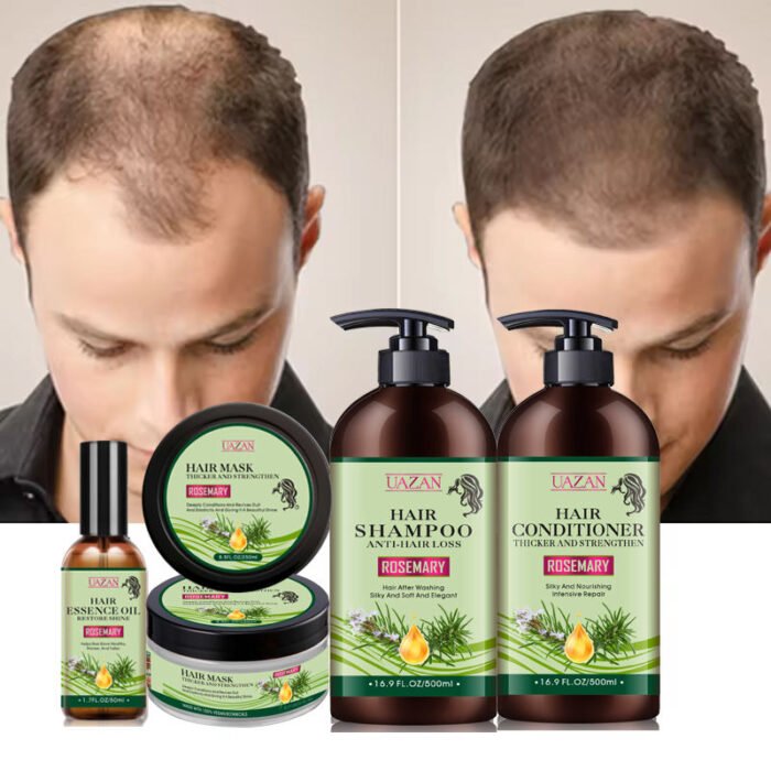 Wholesale UAZAN Professional Hair Treatment Growth Products Set Rosemary Hair Mask Shampoo And Conditioner Hair Serum Oil - Image 6