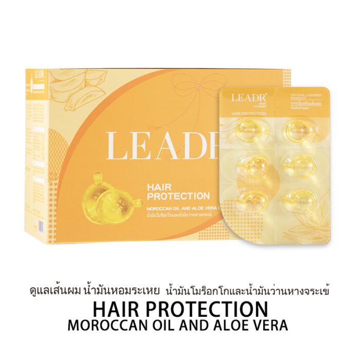 Wholesale LEADR Custom Logo Herbal Aloe Vera Leave In Wig Hair Serum Capsule Shine Smooth Tonic Vitamins Hair Oil Serum - Image 8