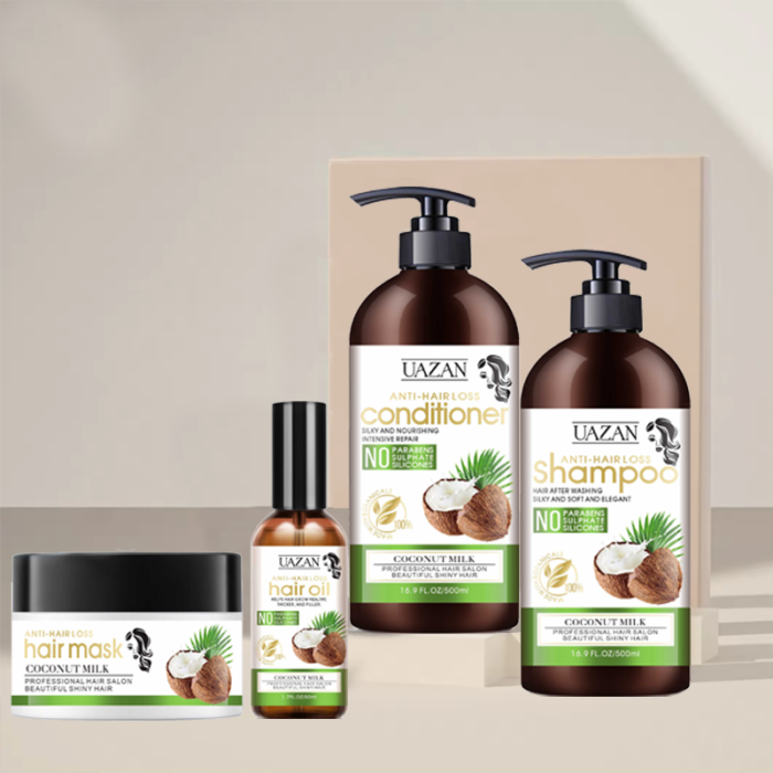 OEM Biotin Keratin Organic Shampoo and Conditioner Apple Cider Vinegar Hair Growth Gel Coconut Oil Paraben and Sulphate Free - Image 2