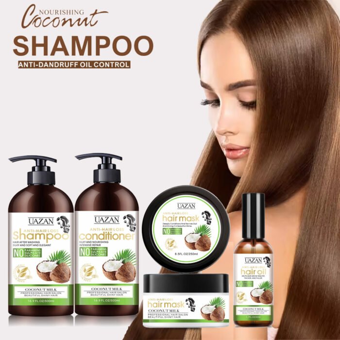OEM Biotin Keratin Organic Shampoo and Conditioner Apple Cider Vinegar Hair Growth Gel Coconut Oil Paraben and Sulphate Free