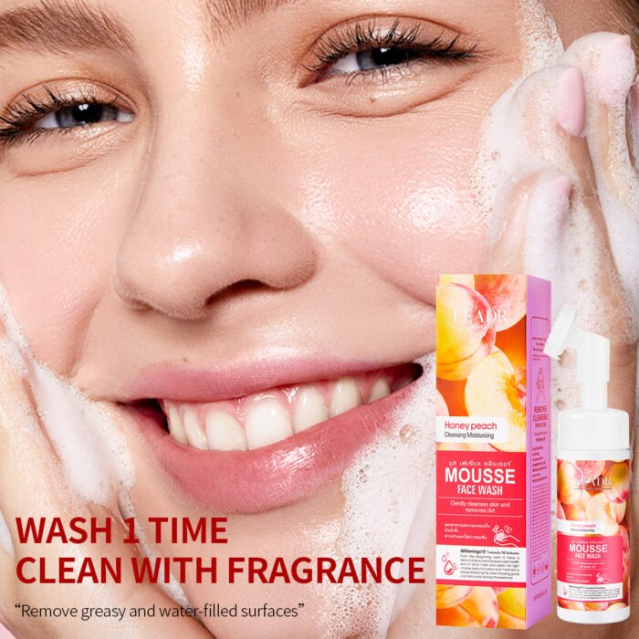 OEM Female Oily Exfoliating Glow Beauty Face Wash Organic Vegan Herbal Foaming Mousse Vitamin C enriched Dry Whitening Orange - Image 4