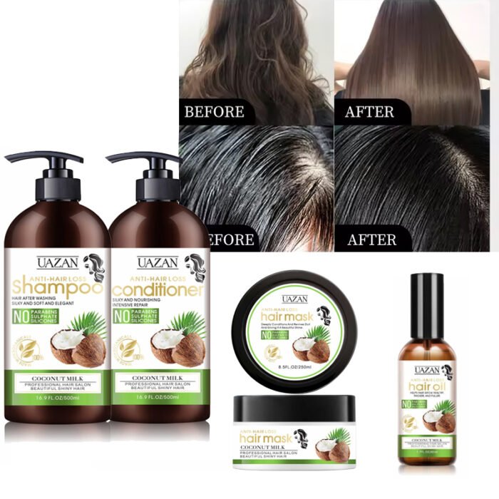 OEM Biotin Keratin Organic Shampoo and Conditioner Apple Cider Vinegar Hair Growth Gel Coconut Oil Paraben and Sulphate Free - Image 5