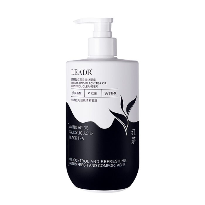 Organic Men's Amino Acids Face Wash Vegan Herbal Gel Wholesale for Oil Control and Moisturizing Black Tea Facial Cleanser - Image 7